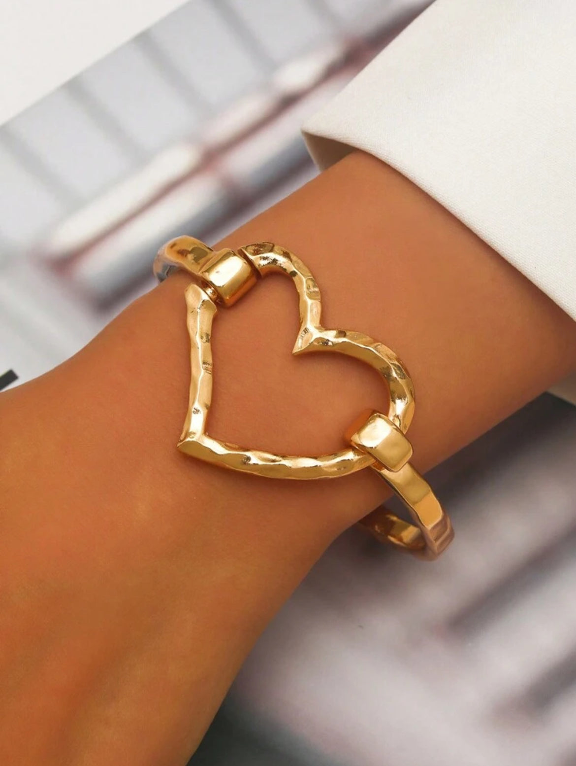 Heart Bangle Bracelet